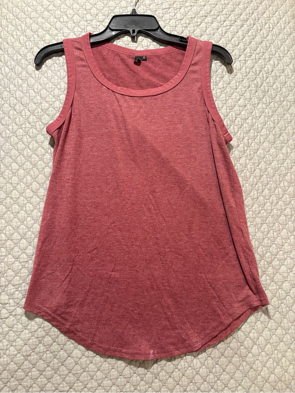 Women's Sleeveless Tank Top - Rose Pink Relaxed Fit